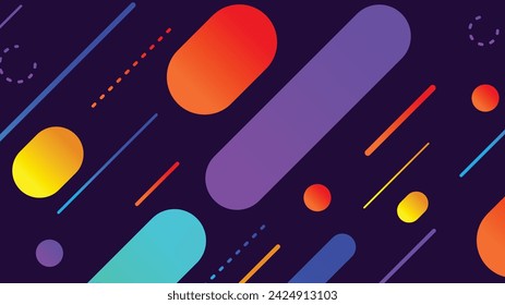 Abstrakte minimale geometrische Form Hintergrund mit Gradient. Dynamische Formenzusammenstellung