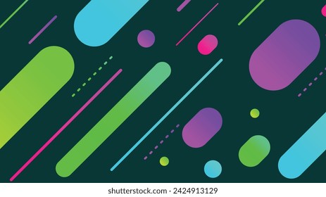 Fondo abstracto de forma geométrica mínima con degradado. Composición de formas dinámicas
