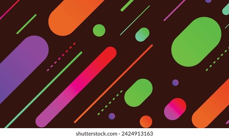 Abstrakte minimale geometrische Form Hintergrund mit Gradient. Dynamische Formenzusammenstellung