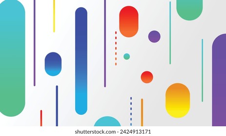 Abstrakte minimale geometrische Form Hintergrund mit Gradient. Dynamische Formenzusammenstellung