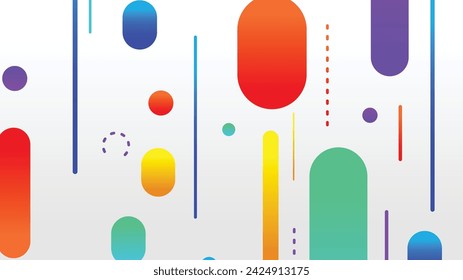 Abstrakte minimale geometrische Form Hintergrund mit Gradient. Dynamische Formenzusammenstellung