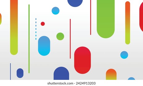 Abstract minimal geometric shape background with gradient. Dynamic shapes composition