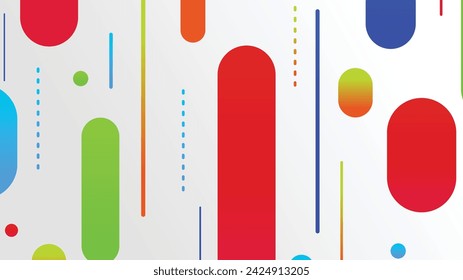 Abstract minimal geometric shape background with gradient. Dynamic shapes composition