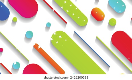Fondo abstracto de forma geométrica mínima con degradado. Composición de formas dinámicas
