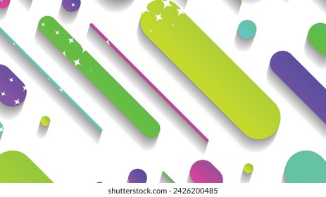 Abstract minimal geometric shape background with gradient. Dynamic shapes composition