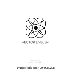 Abstract minimal geometric shape design element for logo, symbol, emblem, icons and border. Vector