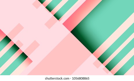 Abstract minimal geometric shape paper cut banner background template.Vector illustration.