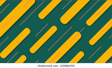 Abstrakte minimale geometrische Formen Zusammensetzung auf grünem Hintergrund. Vektorgrafik.