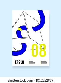 Abstract minimal geometric shapes design background for report book, cover, brochure, flyer, poster