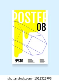 Abstract minimal geometric shapes design background for report book, cover, brochure, flyer, poster