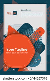Abstract minimal geometric shapes design background for business annual report book cover brochure flyer poster