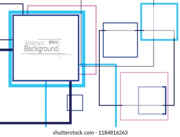 Abstract minimal geometric square shapes design background with copy space