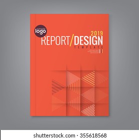 Abstract minimal geometric triangle shapes design background for business annual report book cover brochure flyer poster