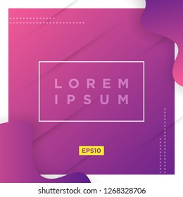 Abstract Minimal geometric vector multicolored background with shadow and lines. Dynamic shapes composition. Eps10 vector