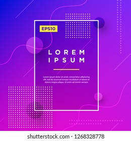 Abstract Minimal geometric vector multicolored background with shadow, dots and lines. Dynamic shapes composition. Eps10 vector