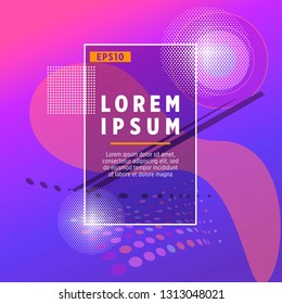 Abstract Minimal geometric vector multicolored background with shadow, dots and lines. Dynamic shapes composition. Eps10 vector