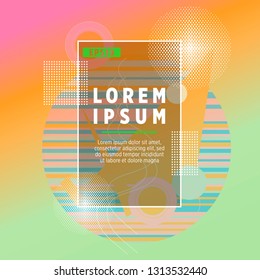 Abstract Minimal geometric vector multicolored background with shadow, dots and lines. Dynamic shapes composition. Eps10 vector