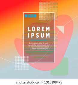 Abstract Minimal geometric vector multicolored background with shadow, dots and lines. Dynamic shapes composition. Eps10 vector
