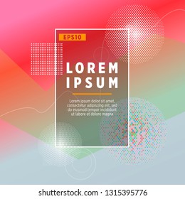 Abstract Minimal geometric vector multicolored background with shadow, dots and lines. Dynamic shapes composition. Eps10 vector