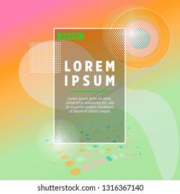 Abstract Minimal geometric vector multicolored background with shadow, dots and lines. Dynamic shapes composition. Eps10 vector