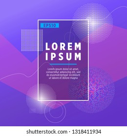 Abstract Minimal geometric vector multicolored background with shadow, dots and lines. Dynamic shapes composition. Eps10 vector