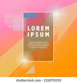 Abstract Minimal geometric vector multicolored background with shadow, dots and lines. Dynamic shapes composition. Eps10 vector