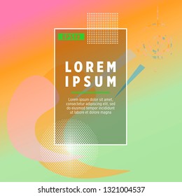 Abstract Minimal geometric vector multicolored background with shadow, dots and lines. Dynamic shapes composition. Eps10 vector