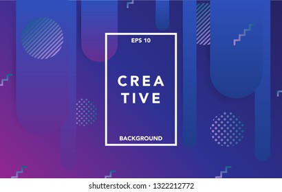 Abstract Minimal geometric vector multicolored gradient background with shadow and lines
