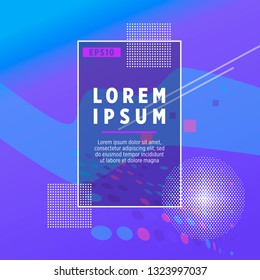 Abstract Minimal geometric vector multicolored background with shadow, dots and lines. Dynamic shapes composition. Eps10 vector