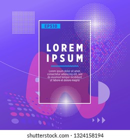 Abstract Minimal geometric vector multicolored background with shadow, dots and lines. Dynamic shapes composition. Eps10 vector
