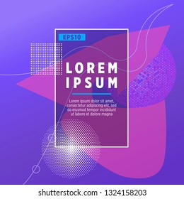 Abstract Minimal geometric vector multicolored background with shadow, dots and lines. Dynamic shapes composition. Eps10 vector