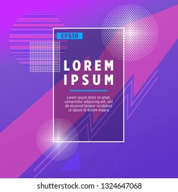 Abstract Minimal geometric vector multicolored background with shadow, dots and lines. Dynamic shapes composition. Eps10 vector