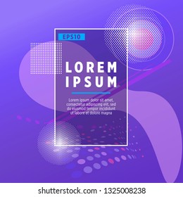 Abstract Minimal geometric vector multicolored background with shadow, dots and lines. Dynamic shapes composition. Eps10 vector