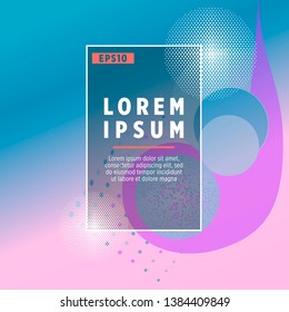 Abstract Minimal geometric vector multicolored background with shadow, dots and lines. Dynamic shapes composition. Eps10 vector