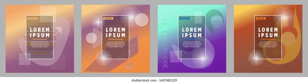 Abstract Minimal geometric vector multicolored background with shadow, dots and lines. Dynamic shapes composition. Eps10 vector
