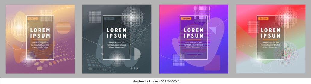 Abstract Minimal geometric vector multicolored background with shadow, dots and lines. Dynamic shapes composition. Eps10 vector