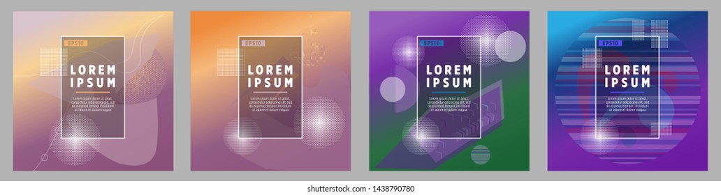 Abstract Minimal geometric vector multicolored background with shadow, dots and lines. Dynamic shapes composition. Eps10 vector