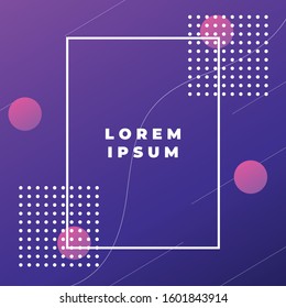 Abstract Minimal Geometric Vector Multicolored Background With Shadow, dots and lines. Dynamic shapes composition. Eps 10 vector