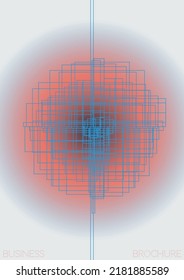 Abstraktes minimales geometrisches Vektordesign mit Linien und Farbkreisen. Sammlung abstrakter Hintergründe für Umschläge, Flyer, Vorlagen, Broschüren, Karten, Broschüren, Branding usw.