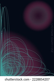 Resumen Diseño de afiches de vectores geométricos mínimos con líneas y círculos coloridos gradientes. Colección de fondos abstractos para portadas, volantes, plantillas, folletos, tarjetas, folletos, promoción de marca, etc.