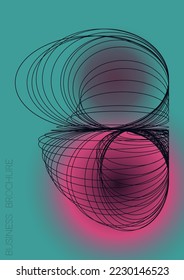 Abstract  Minimal Geometric Vector Poster Design with Lines and Gradient Colorful Circles. Collection of Abstract Backgrounds for Covers, Flyers, Templates, Booklets, Cards, Brochures, Branding, etc.