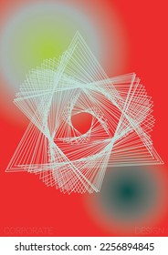 Abstract  Minimal Geometric Vector Poster Design with Lines and Gradient Colorful Circles. Collection of Abstract Backgrounds for Covers, Flyers, Templates, Booklets, Cards, Brochures, Branding, etc.