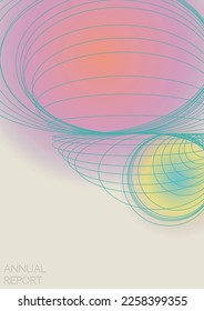 Abstract  Minimal Geometric Vector Poster Design with Lines and Gradient Colorful Circles. Collection of Abstract Backgrounds for Covers, Flyers, Templates, Booklets, Cards, Brochures, Branding, etc.