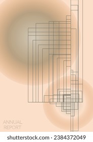 Abstract  Minimal Geometric Vector Poster Design with Lines and Gradient Colorful Circles. Collection of Abstract Backgrounds for Covers, Flyers, Templates, Booklets, Cards, Brochures, Branding, etc.