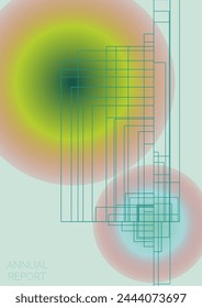 Diseño Abstractas de póster de Vector geométrico mínimo con líneas y círculos de colores degradados. Conjunto de fondos abstractos para portadas, volantes, Plantillas, folletos, tarjetas, folletos, marcas, etc.