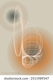 Abstract  Minimal Geometric Vector Poster Design with Lines and Gradient Colorful Circles. Set of Abstract Backgrounds for Covers, Flyers, Templates, Booklets, Cards, Brochures, Branding, etc.