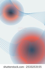 Abstract  Minimal Geometric Vector Poster Design with Lines and Gradient Colorful Circles. Collection of Abstract Backgrounds for Covers, Flyers, Templates, Booklets, Cards, Brochures, Branding, etc.