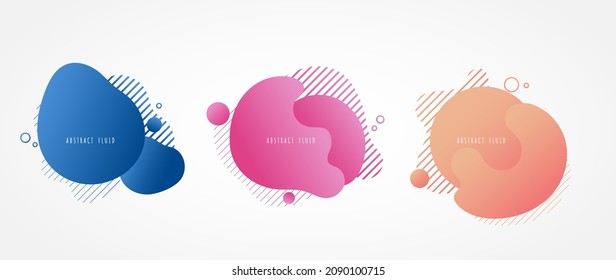 Abstract minimal gradient fluid shape design of organic template. Overlapping design for copy space of text background. Illustration vector