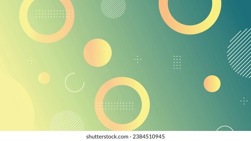 Abstract minimal gradient geometric circle background. Dynamic shapes composition