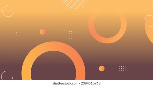 Abstract minimal gradient geometric circle background. Dynamic shapes composition